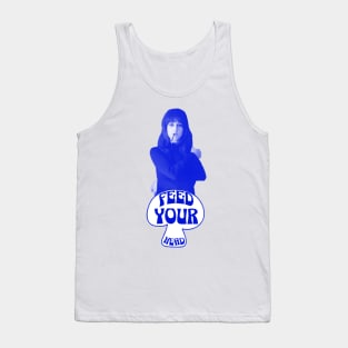 Feed Your Head (Blue and White) Tank Top